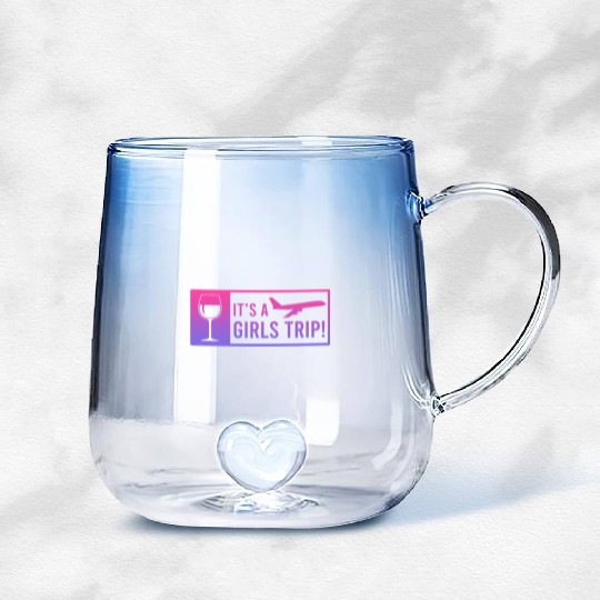 It's a Girls Trip Girls Vacation Spring Break Gradient Glass Mugs