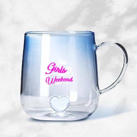 Girls Weekend Vacation Girls Trip Spring Break Gradient Glass Mugs