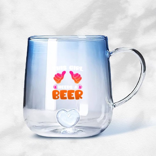 This girl needs a beer vacation Spring Break Gradient Glass Mugs
