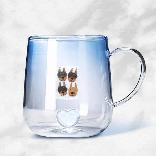 Doberman Lover Gradient Glass Mugs