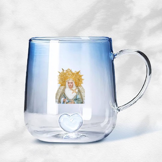 Virgin Mary Mother of Jesus Madonna Gradient Glass Mugs