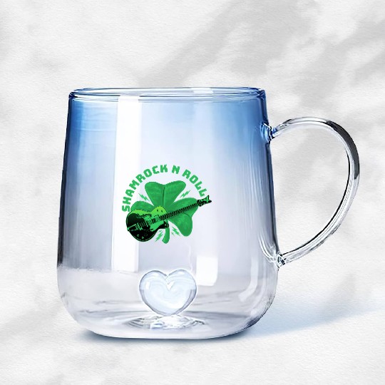 shamrock n roll Gradient Glass Mugs