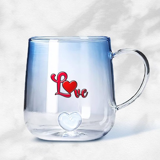 love mom Gradient Glass Mugs