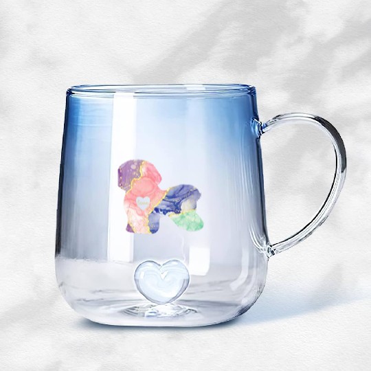 Bichon Frise Lover Bichon Frise Mom Gradient Glass Mugs