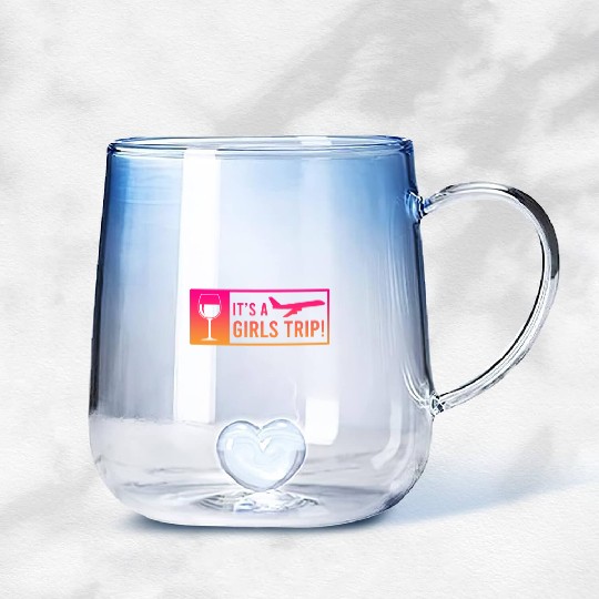 It's a Girls Trip Girls Vacation Spring Break Gradient Glass Mugs