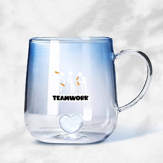 Teamwork Summer Vacation with Friends Spring Break Gradient Glass Mugs