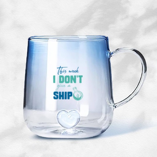 I don't give a ship cruise vacation spring break Gradient Glass Mugs