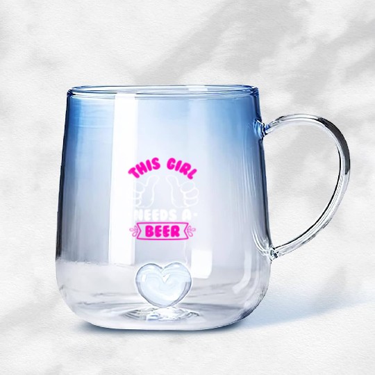 This girl needs a beer vacation Spring Break Gradient Glass Mugs