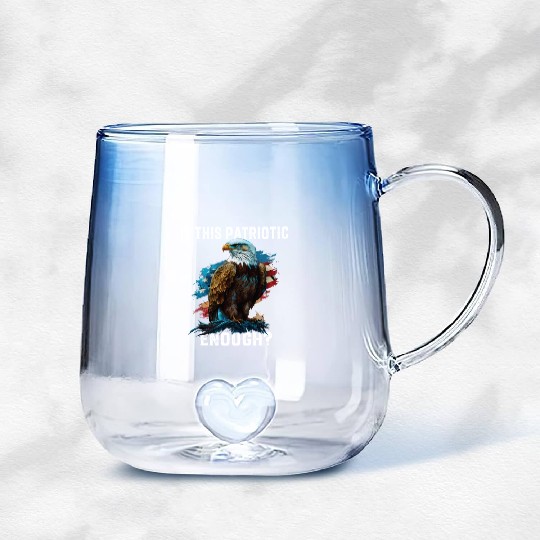 Is This Patriotic Enough American Bald Eagle Gradient Glass Mugs