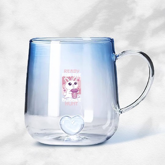 Happy Easter Motif Easter Eggs Funny Easter Bunny Gradient Glass Mugs