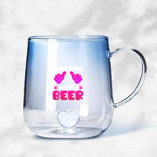 This girl needs a beer vacation Spring Break Gradient Glass Mugs