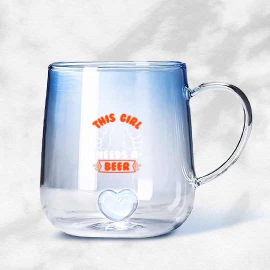 This girl needs a beer vacation Spring Break Gradient Glass Mugs
