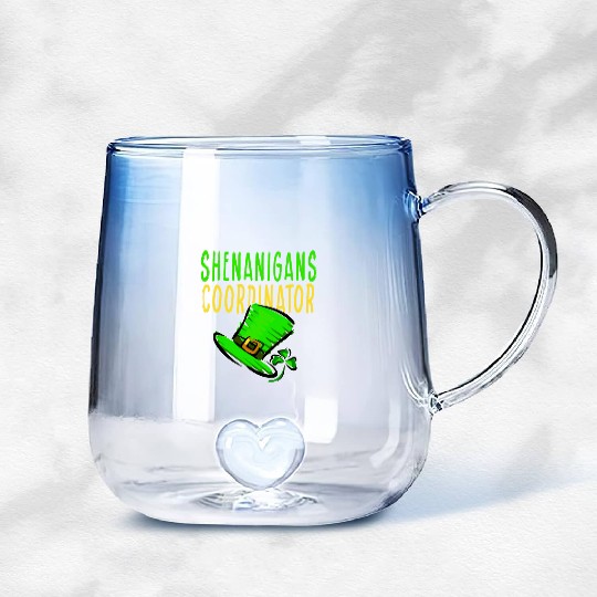 Shenanigans Coordinator St PDay Gnomes Green Proud Gradient Glass Mugs