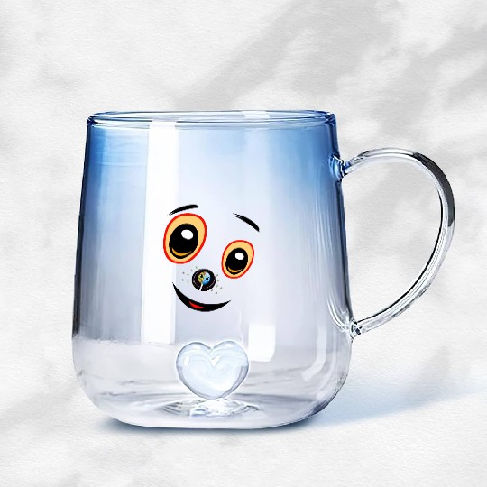 Puppy Astro Pop Gradient Glass Mugs