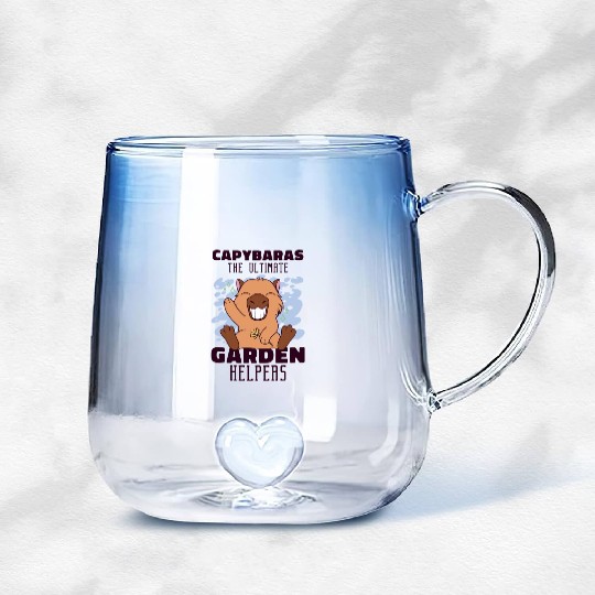 Gardening Capybara Garden Planting Gardener Gradient Glass Mugs