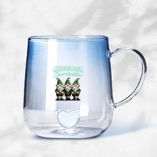 Shenanigans Squad Gnomes St Patrick's Day Gradient Glass Mugs