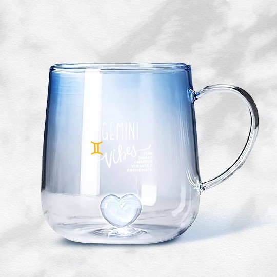 Gemini: Embrace Your Dual Nature with this Fun and Gradient Glass Mugs