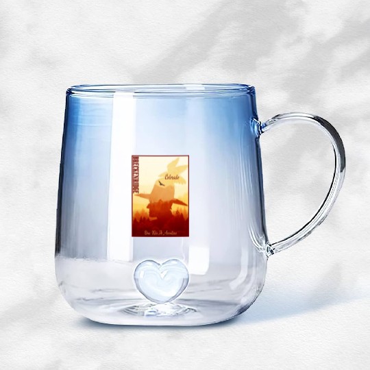 Breckenridge Colorado wild west town Gradient Glass Mugs