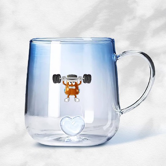 funny gym Pepper Gradient Glass Mugs