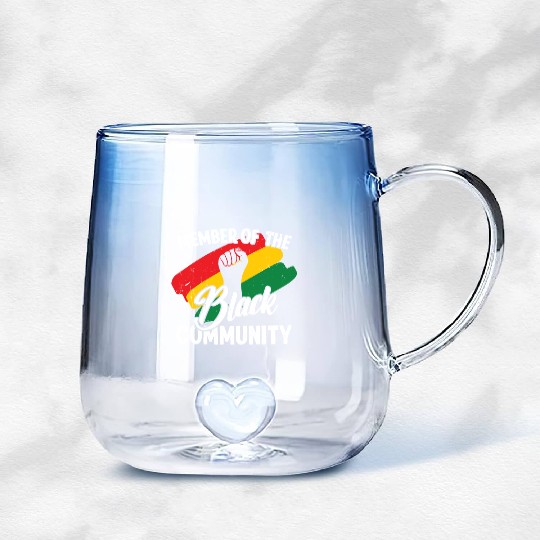Black history month member of the black community Gradient Glass Mugs