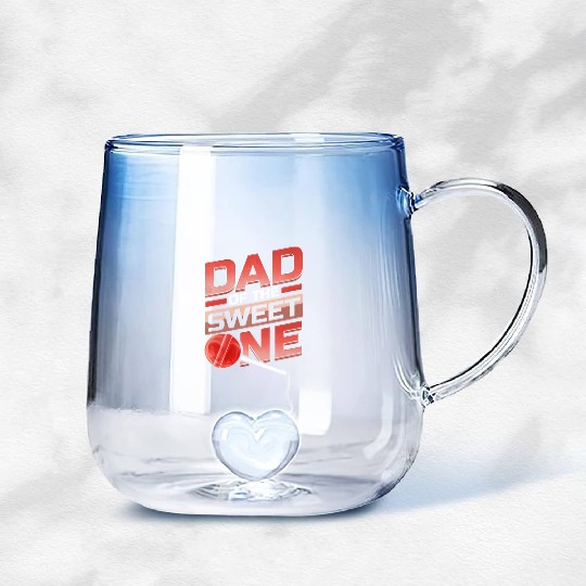 Dad Of The Sweet One Lollipop Gradient Glass Mugs