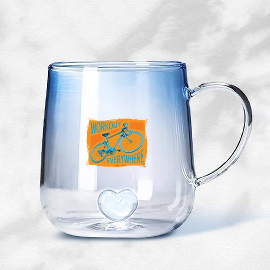 Motorcycle Bikers Racing Gradient Glass Mugs