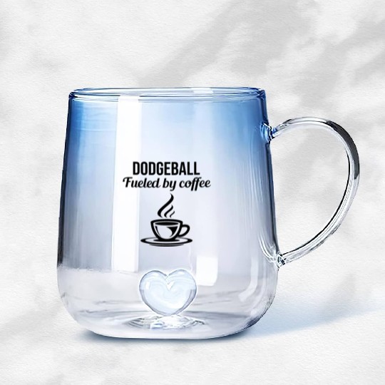 Dodgeball Player Coach Team Sports Coffee Funny Gradient Glass Mugs