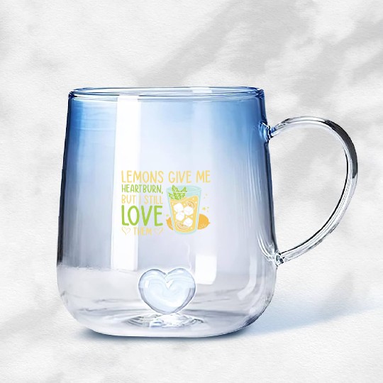 Lemon Fruit Lemonade Citrus Gradient Glass Mugs
