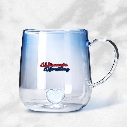 Wisconsin Wrestling Gradient Glass Mugs
