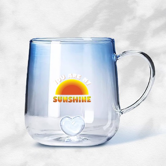 you are my sunshine Gradient Glass Mugs