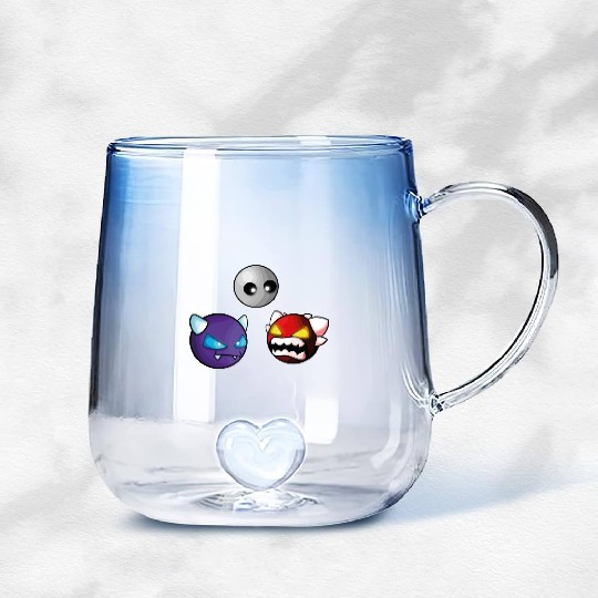geometry dash insane game Gradient Glass Mugs