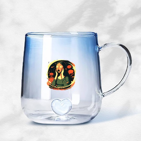Surreal Scream Lisa Gradient Glass Mugs