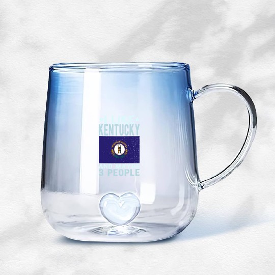 Kentucky Flag US State Gradient Glass Mugs