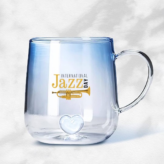 Jazz music improvisation festival Gradient Glass Mugs