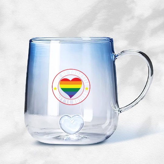 LGBT Lesbian Gay Pride Be Yourself They'll Adjust Gradient Glass Mugs