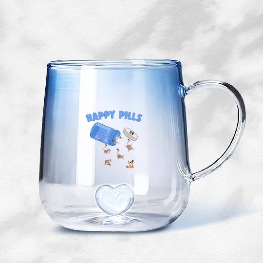 Happy Pills Sugar Bears Funny Sugar Gliders Lover Gradient Glass Mugs