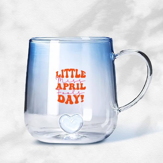 Little Miss April Fools Day Gradient Glass Mugs