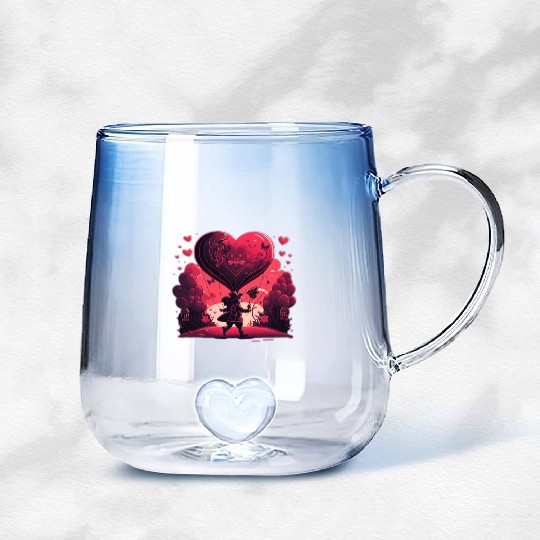 valentine's day Gradient Glass Mugs