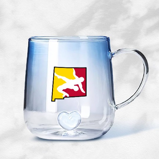 New Mexico Wrestling Gradient Glass Mugs