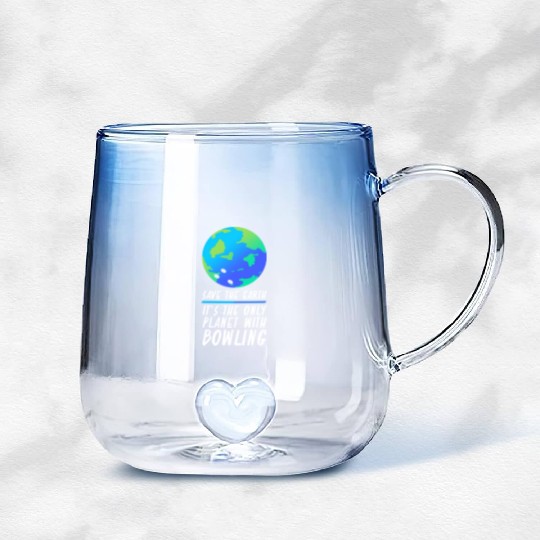 Save The Earth Funny Bowling Gradient Glass Mugs