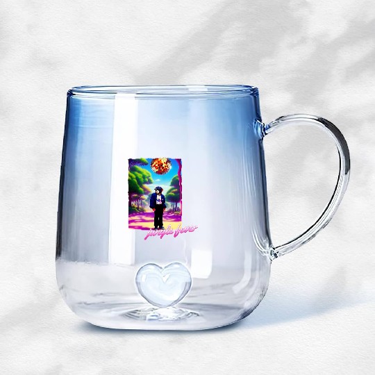 Jungle Fever Chimpanzee Disco Anime 90's Gradient Glass Mugs