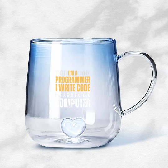 Computer Science Programmer Saying For Men Women Gradient Glass Mugs