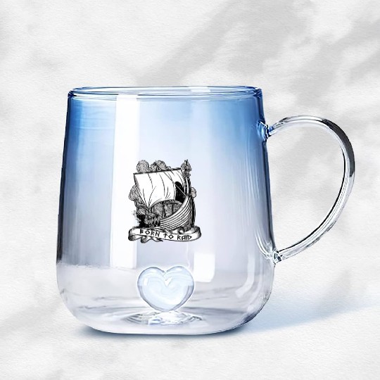Born to raid - Viking Gradient Glass Mugs