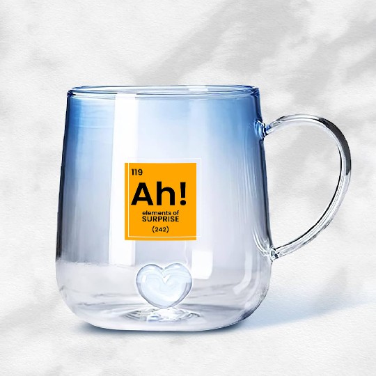 Ah Element of surprise funny Chemist merch funny c Gradient Glass Mugs