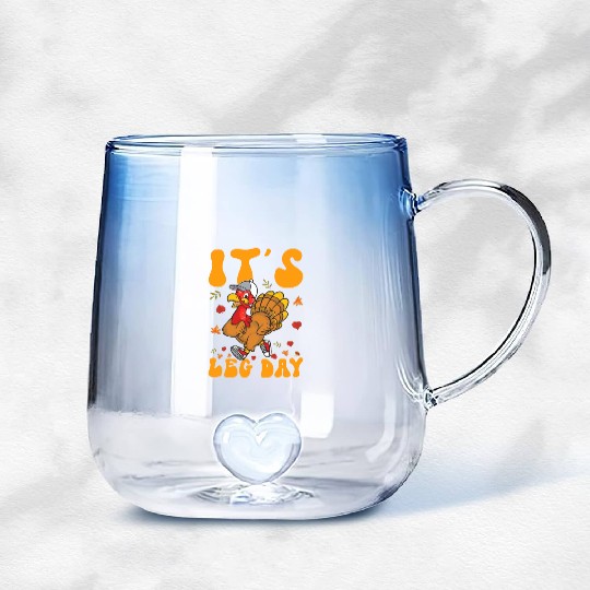Thanksgiving Turkey Trot Squad Running Gradient Glass Mugs
