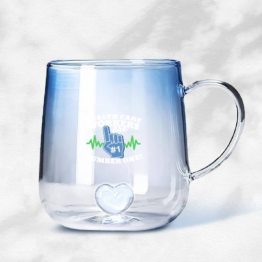 Health Care Workers Are Number One Gradient Glass Mugs