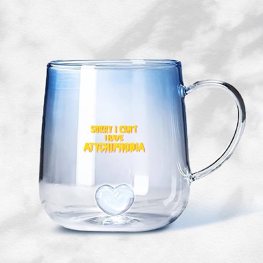 Atychiphobic Graphic Atychiphobia Awareness Gradient Glass Mugs