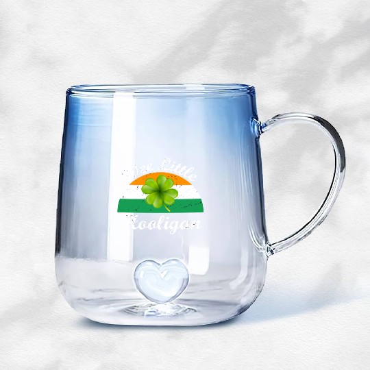 Wee Little Hooligan St Patricks Day Gradient Glass Mugs