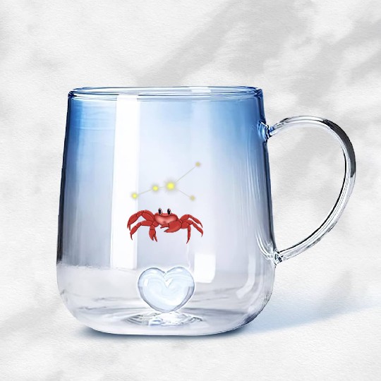 Great Zodiac Sign Cancer Gradient Glass Mugs