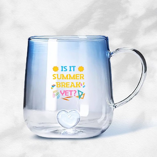 Teacher Summer Break Spring Break Last Day Of Scho Gradient Glass Mugs